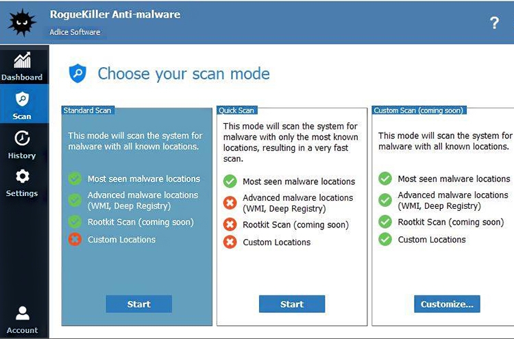 menu scan roguekiller