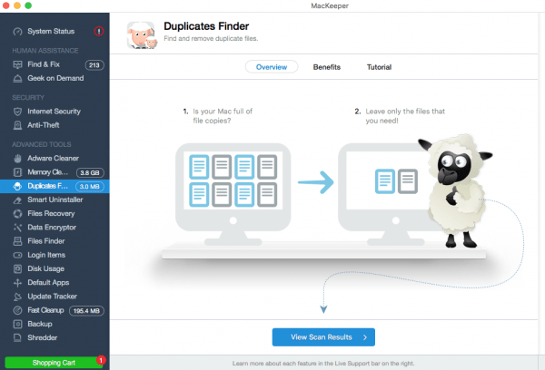 mackeeper localisation suppression doublons