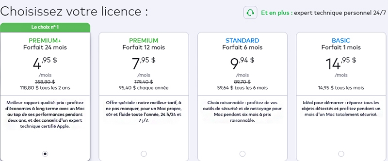 options abonnement mackeeper