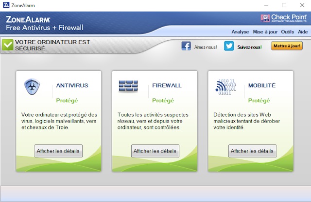 interface zonealarm avis