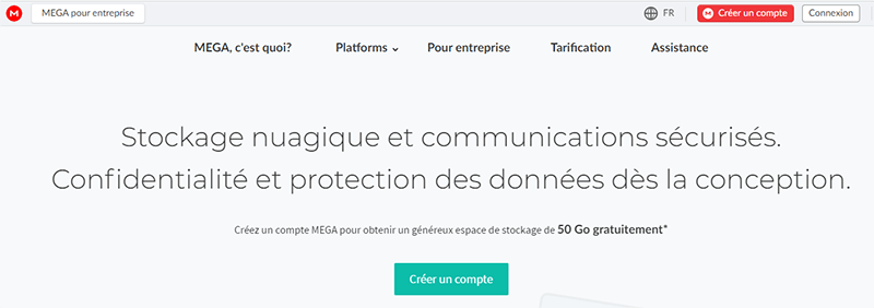 meganz site hebergement fichiers