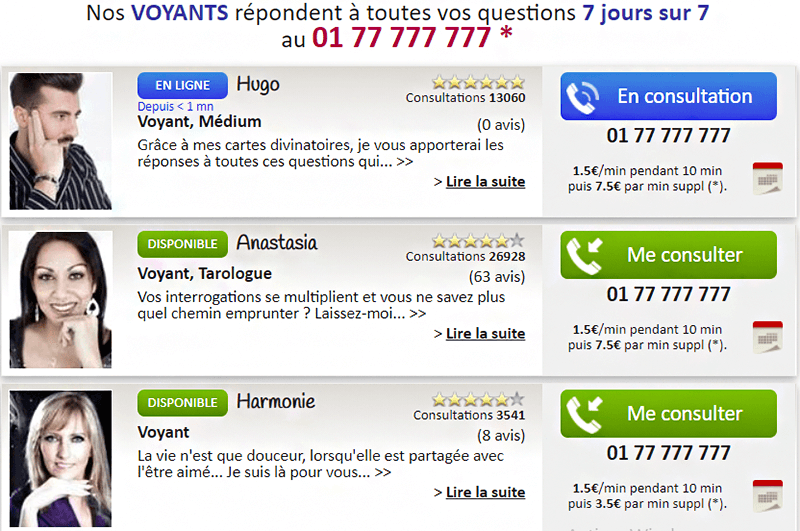 avis cosmospace liste voyants